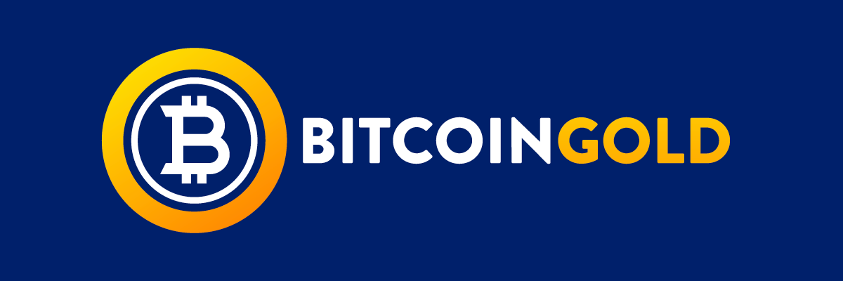 Bitcoin Gold BTG Logo Color Blue Background